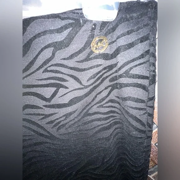 NWT Michael Khors Black Zebra Print Leggings Pants Size Large - Picture 4 of 10